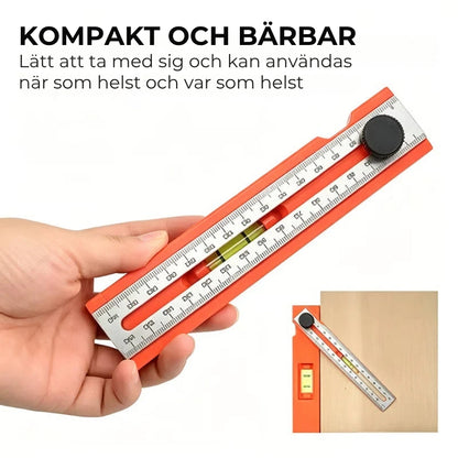 Multifunktionell djupmätare med vattenpass