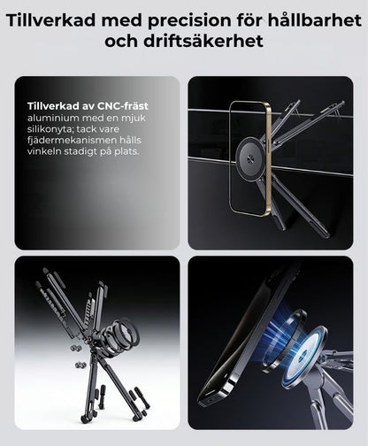 3-i-1 hopfällbar magnetisk elektronikställning