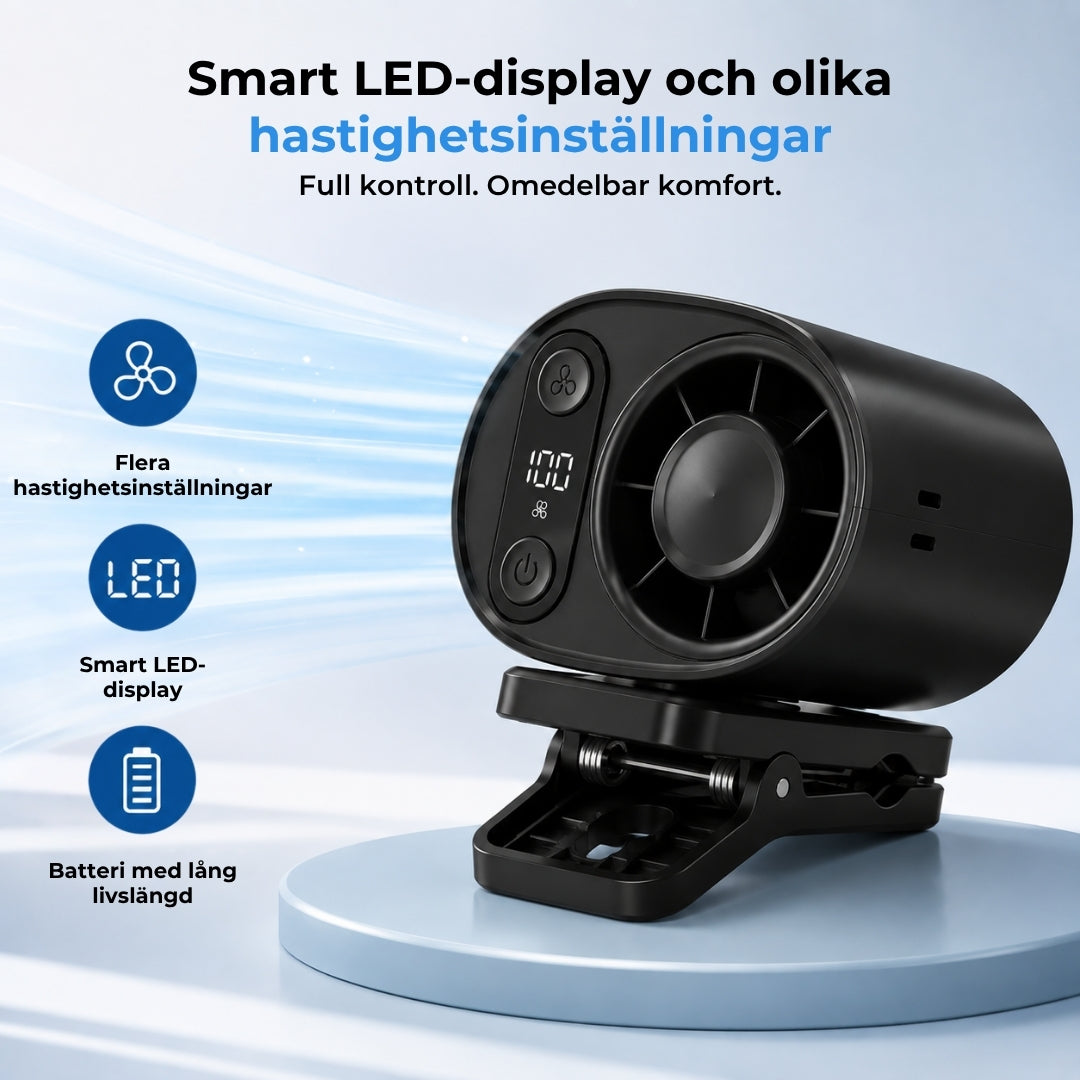 Snabbkylande fläkt med klämma