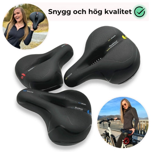 Bekväm cykelsadel med stötdämpning
