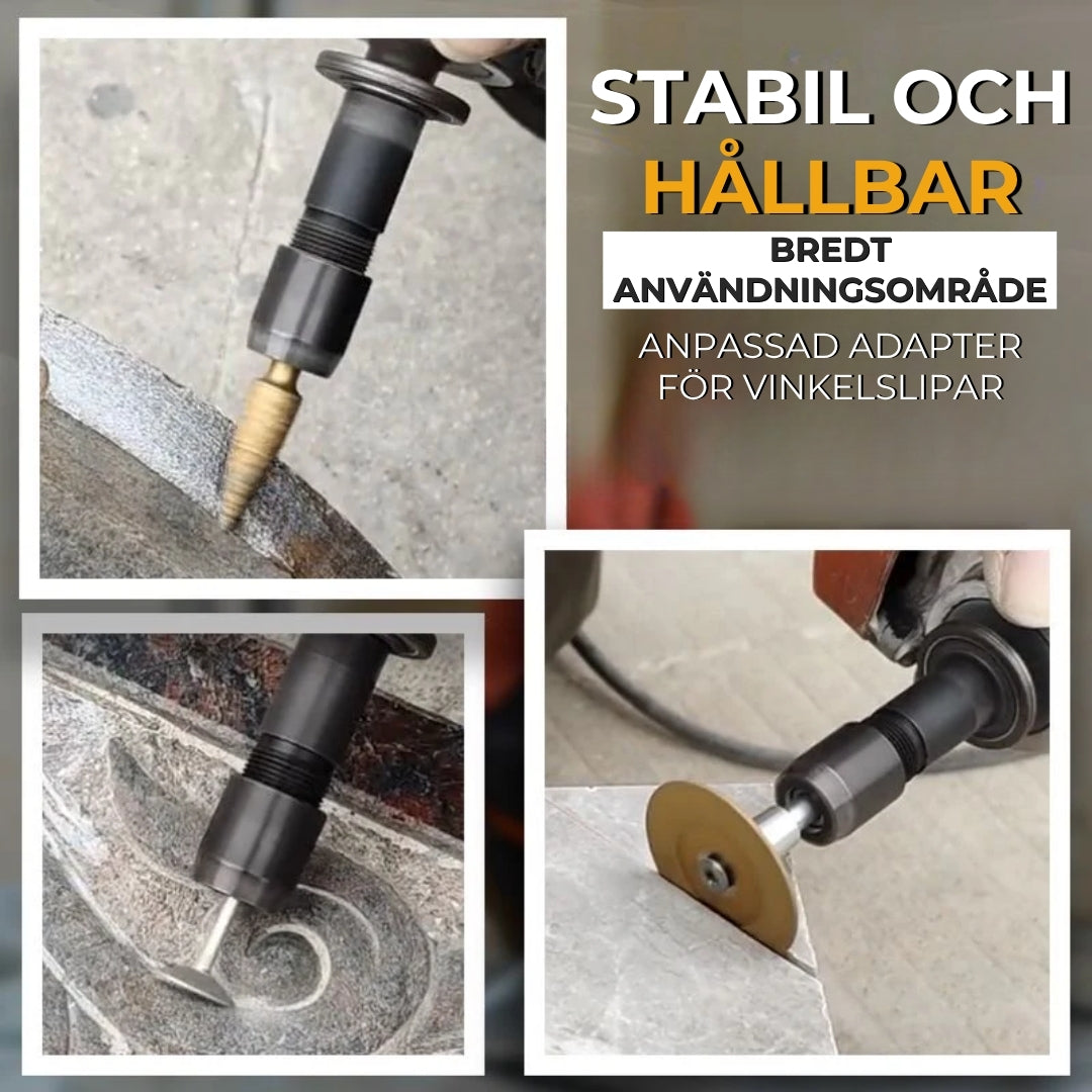 Specialanpassad adapter för vinkelslip