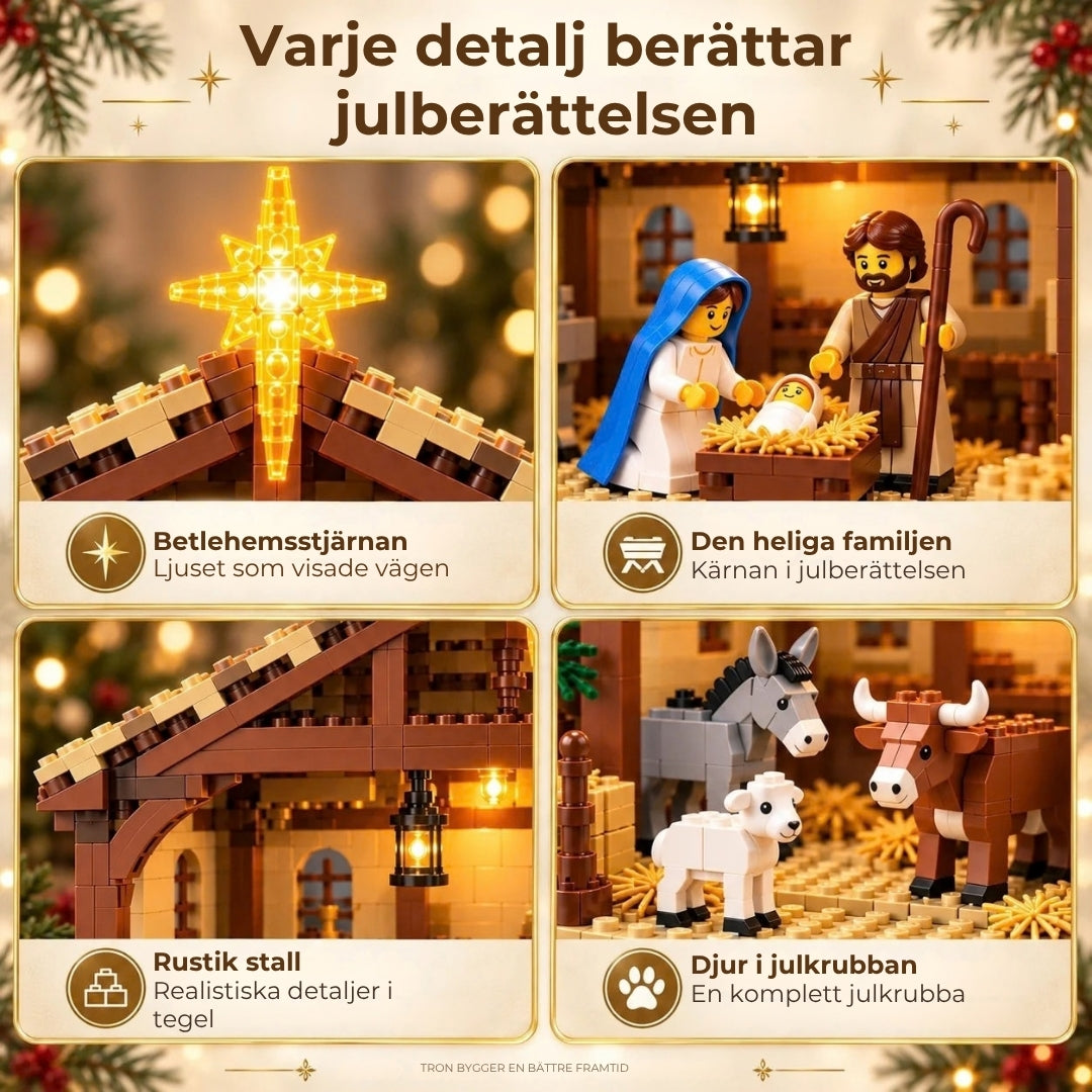 Byggsats | Lysande julkrubba
