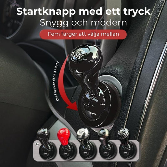 Startknapp med metallspak för Bil