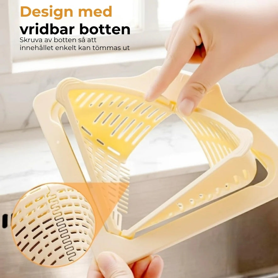 Magnetisk hörnsil för diskbänken