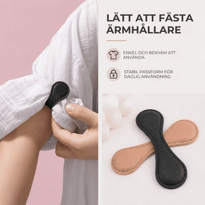 Magnetiska läderklämmor för uppvikta ärmar (2st)