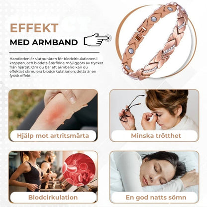 Magnetiskt koppararmband