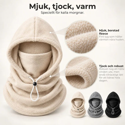 3-i-1 Vinterhuva (ansiktsmask och halsvärmare)