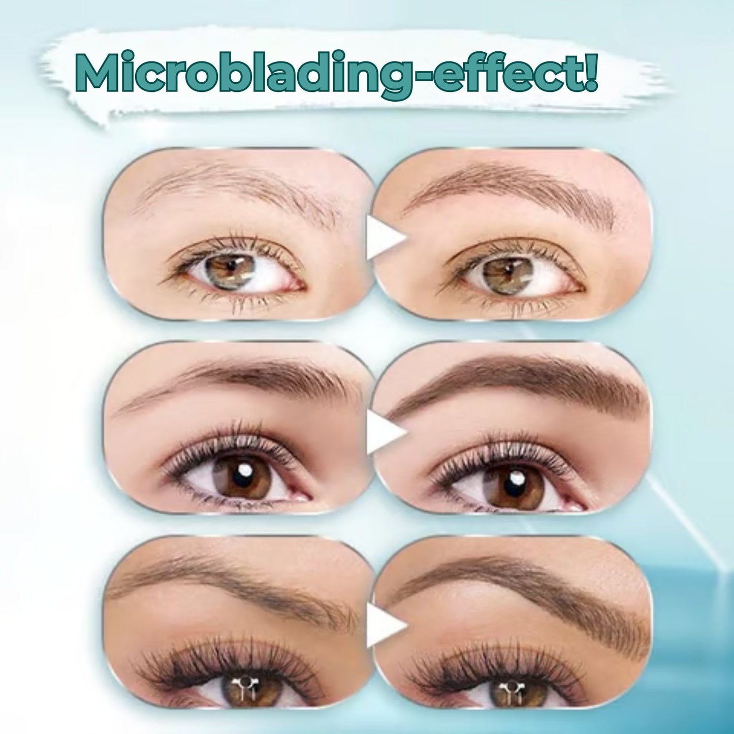 3D-ögonbryn stift med 4 gaffelspetsar för microblading (vattentät)
