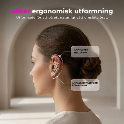 Blommformade örhängen – 2 stycken