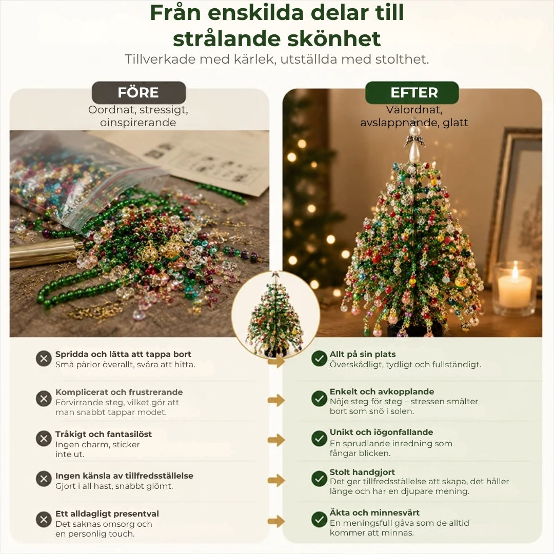 DIY-kit för Julgran med pärlor