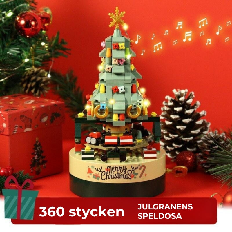Julgran i byggklossar