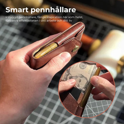 Handgjord Läderplånbok (Vintage)