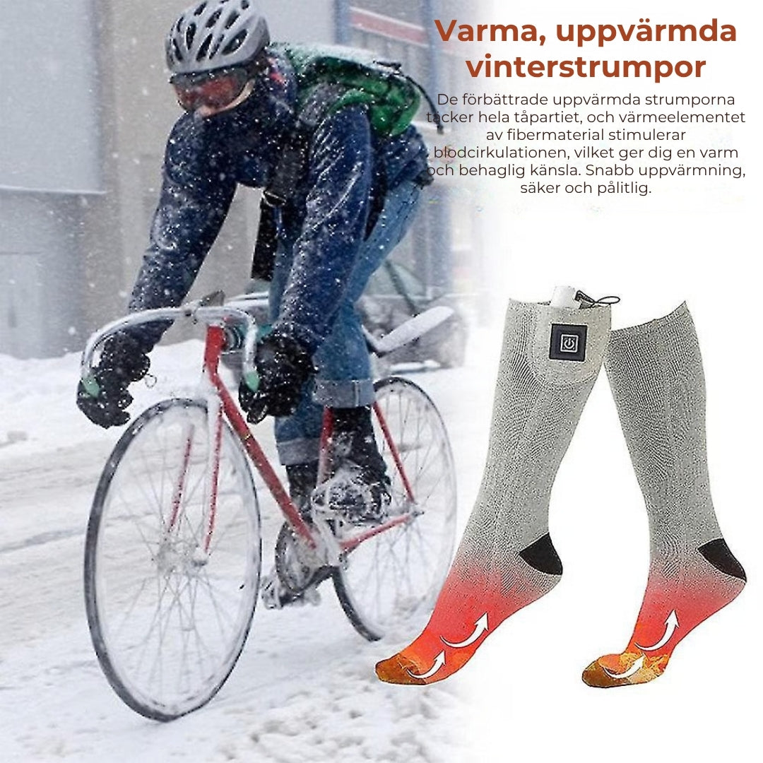 Elektriskt uppvärmda vinterstrumpor –| 1 par (vattentäta)
