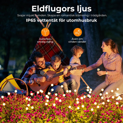 Eldflugor – trädgårdsbelysning som drivs med solenergi