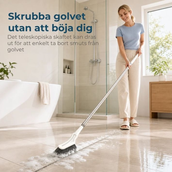 Utdragbar borste för rengöring
