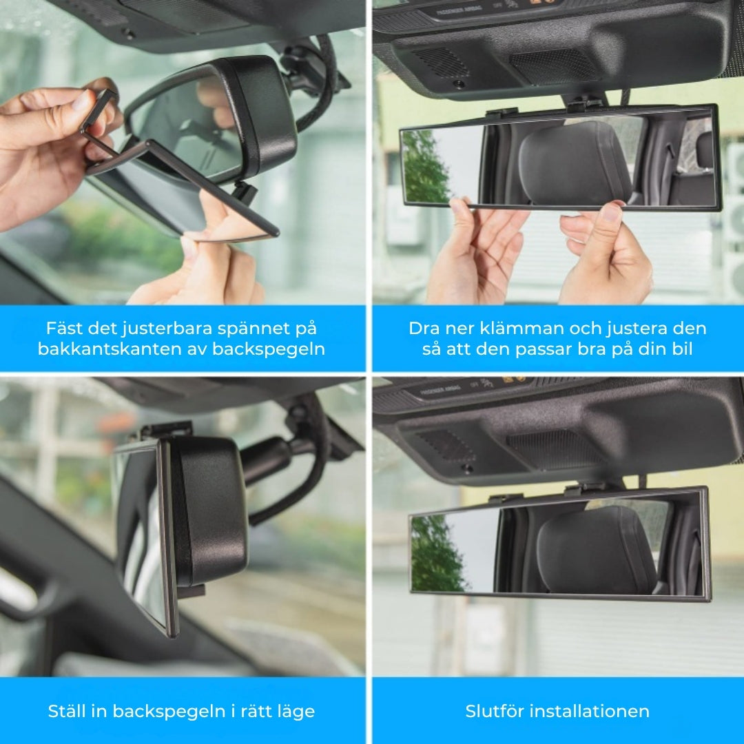 Panoramisk Backspegel med Klämfäste