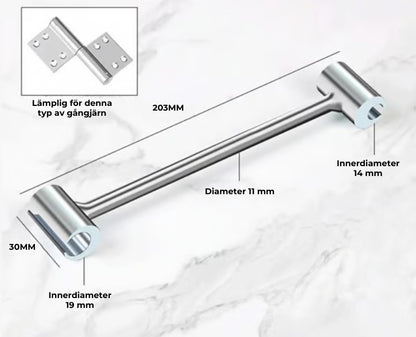 Justeringsverktyg för dörrgångjärn