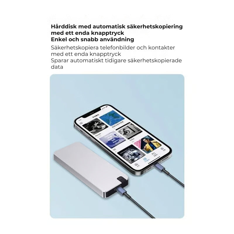 Extern lagring med hög hastighet (USB 3.0)