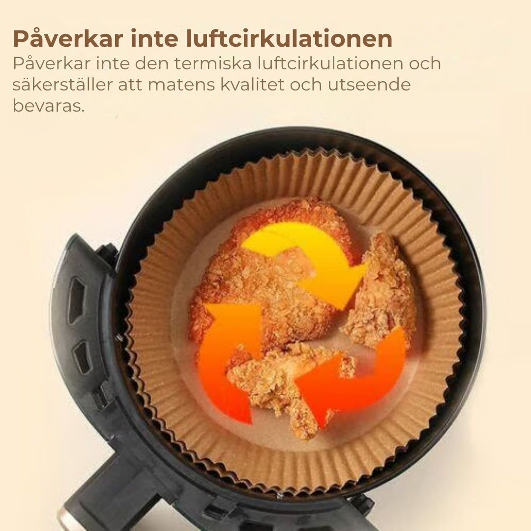 Bakplåtspapper för Airfryer – 100 stycken
