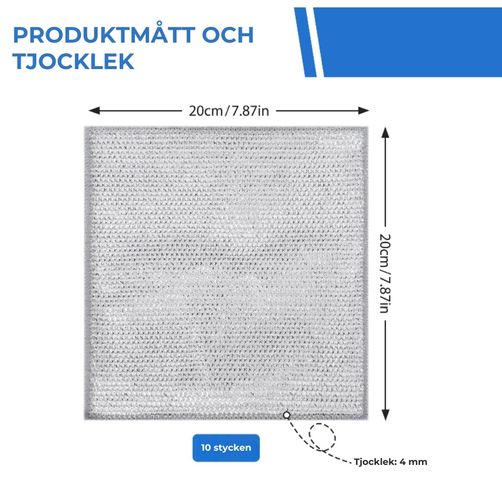 Återanvändbara skurdukar (10 st) – Effektiva mot fläckar och skonsamma mot ytor