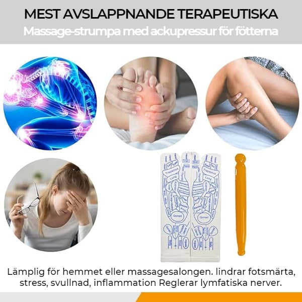 Reflexologi-kortstrumpor med Triggerpunkt Massageverktyg