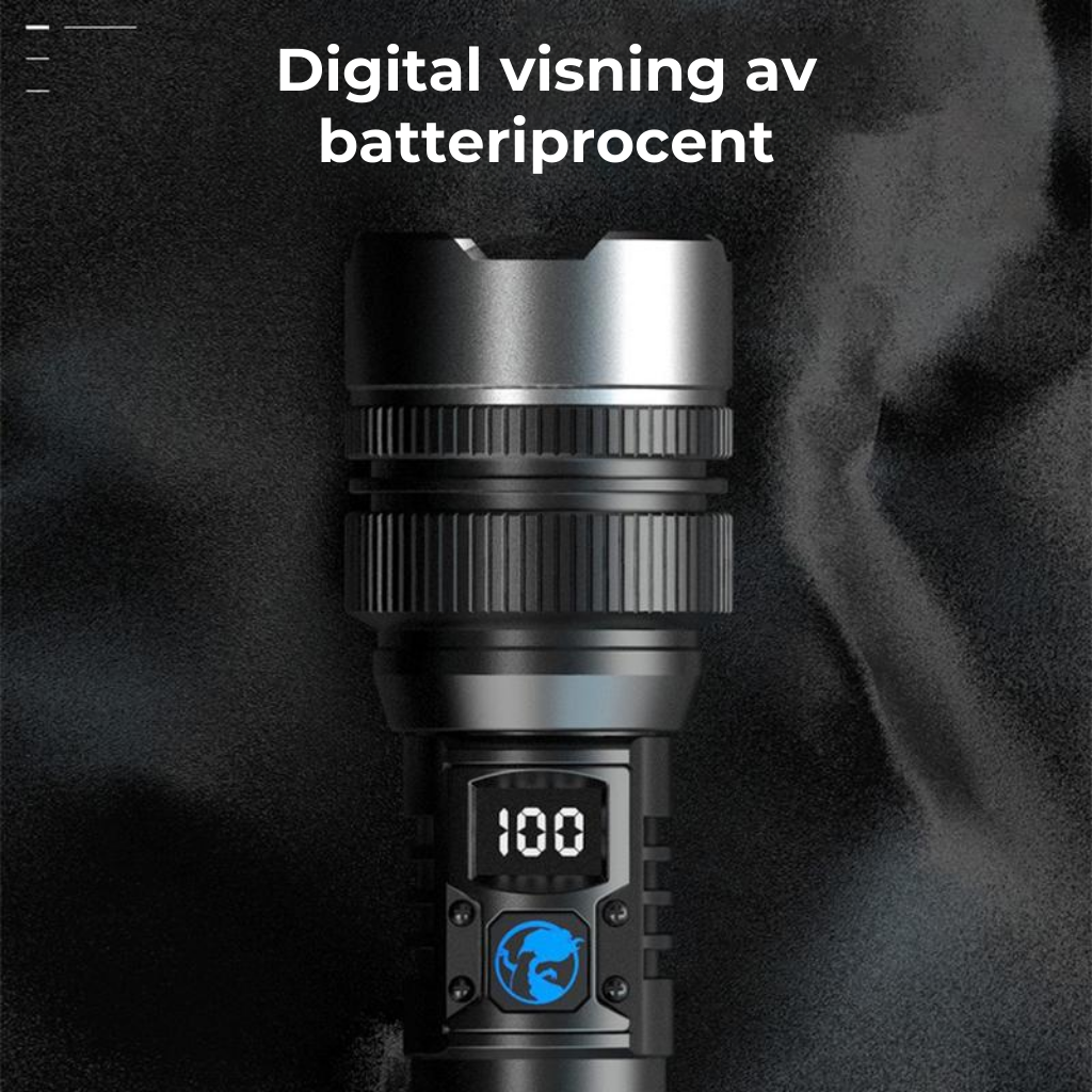 StormBeam Teleskopisk ficklampa med Powerbank