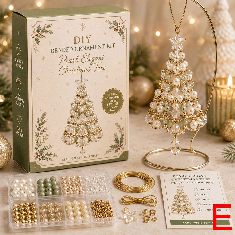 DIY Julgranspynt med pärlor | Kreativ julgransdekoration