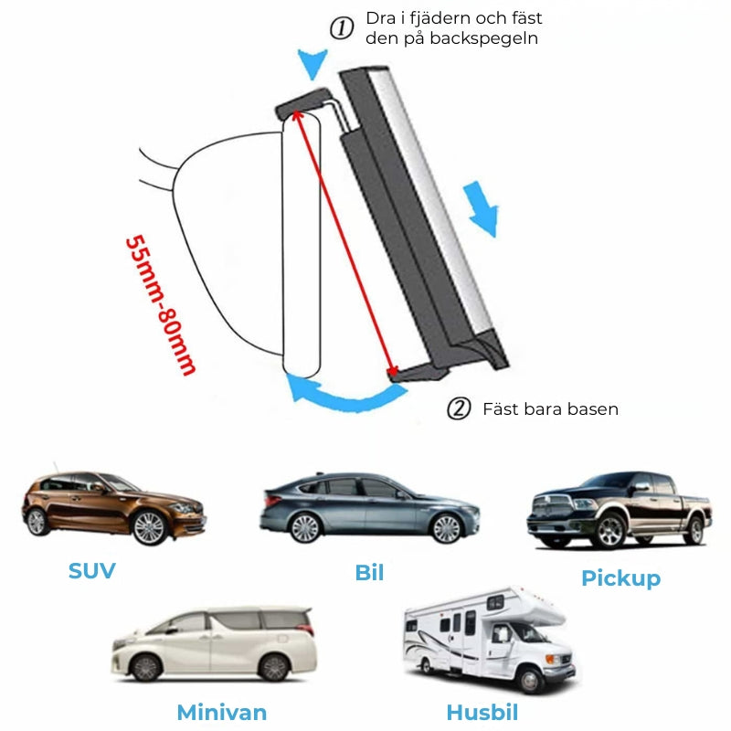 Backspegel med 360-panoramisk sikt