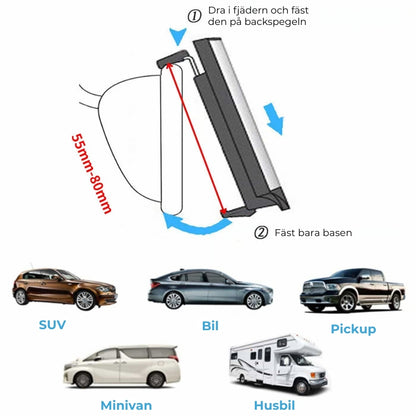 Backspegel med 360-panoramisk sikt