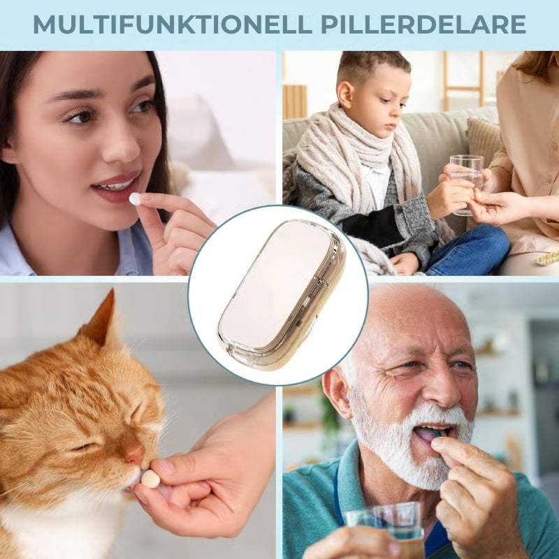 Bärbar pillerdelare