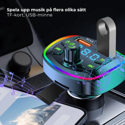 Bluetooth-FM-adapter och laddare för bilen