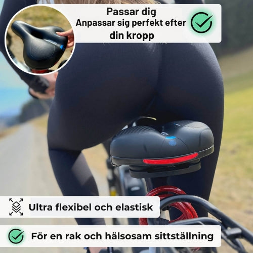 Bekväm cykelsadel med stötdämpning