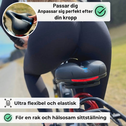 Bekväm cykelsadel med stötdämpning