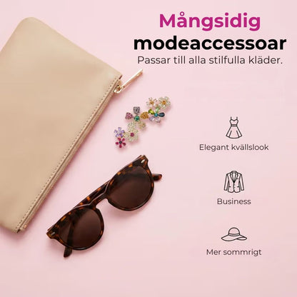 Blommformade örhängen – 2 stycken