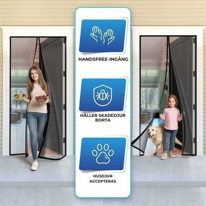 Magnetisk skärmdörr (Installeras på 5 minuter)