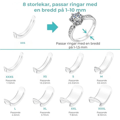 Osynlig Ringstorleksjusterare | 8 storlekar