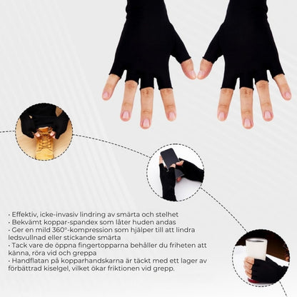 Kompressionshandskar med kopparberikning | 1 par