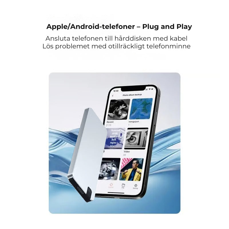 Extern lagring med hög hastighet (USB 3.0)