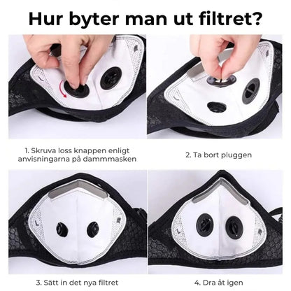 Ansiktsmask med kolfilter