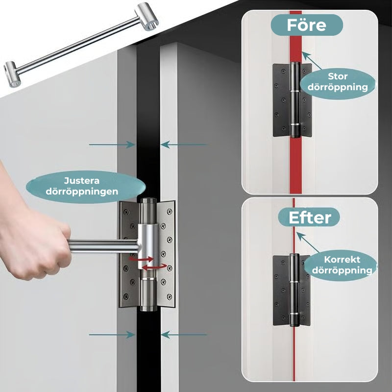 Justeringsverktyg för dörrgångjärn