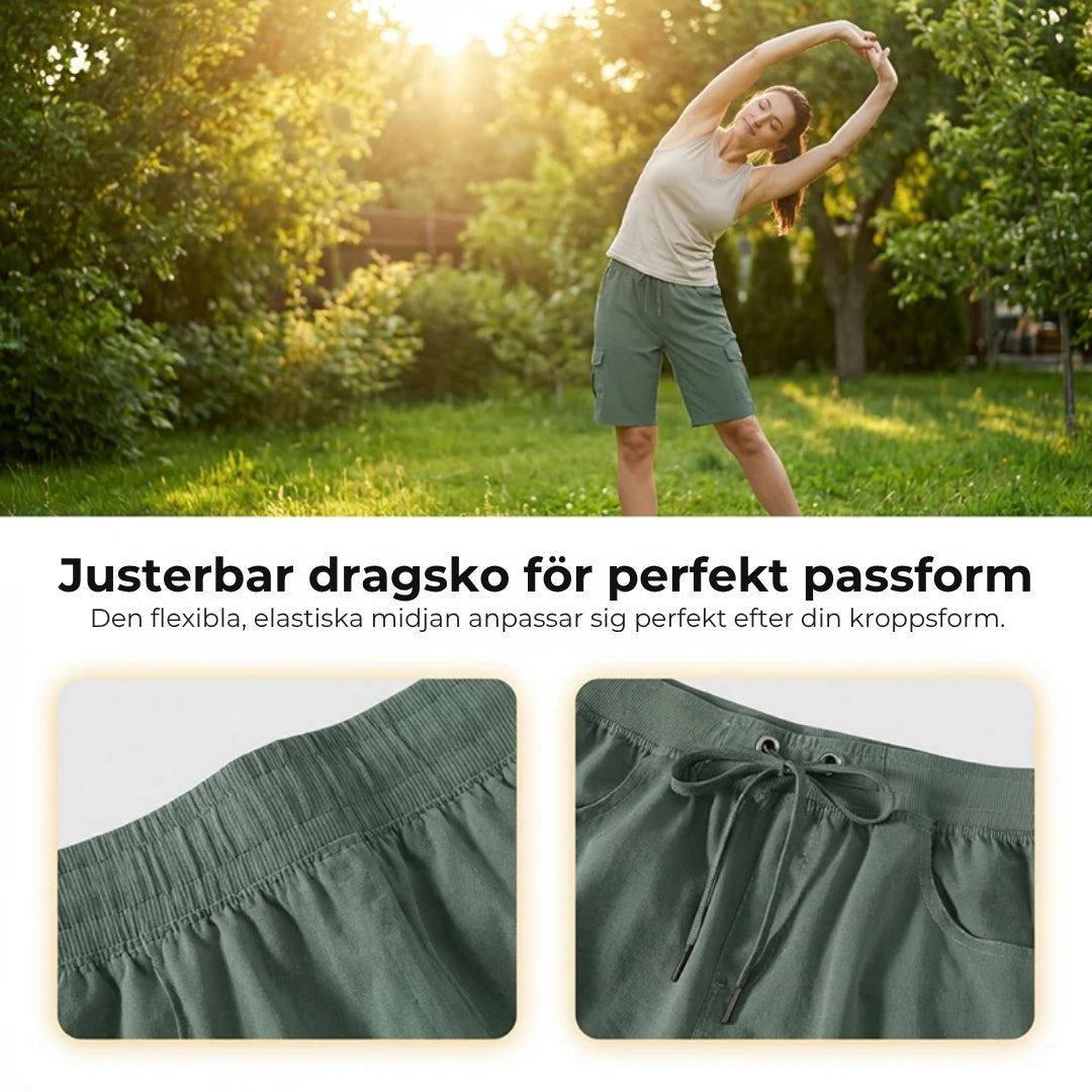 Snabbtorkande cargoshorts med fickor | DAM