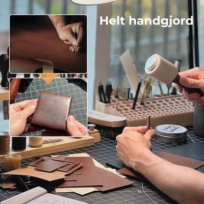 Handgjord Läderplånbok (Vintage)