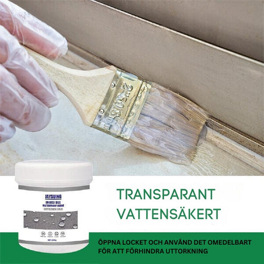 Transparent vattenavvisande medel