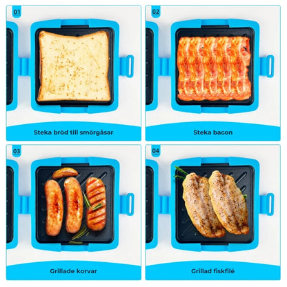 3-i-1 mikrovågsugn med grillfunktion | non-stick
