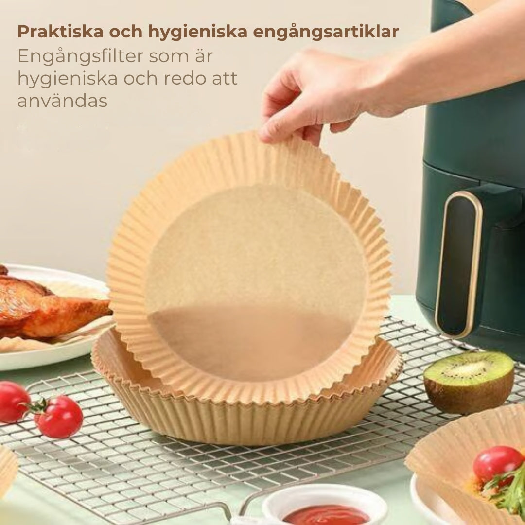 Bakplåtspapper för Airfryer – 100 stycken