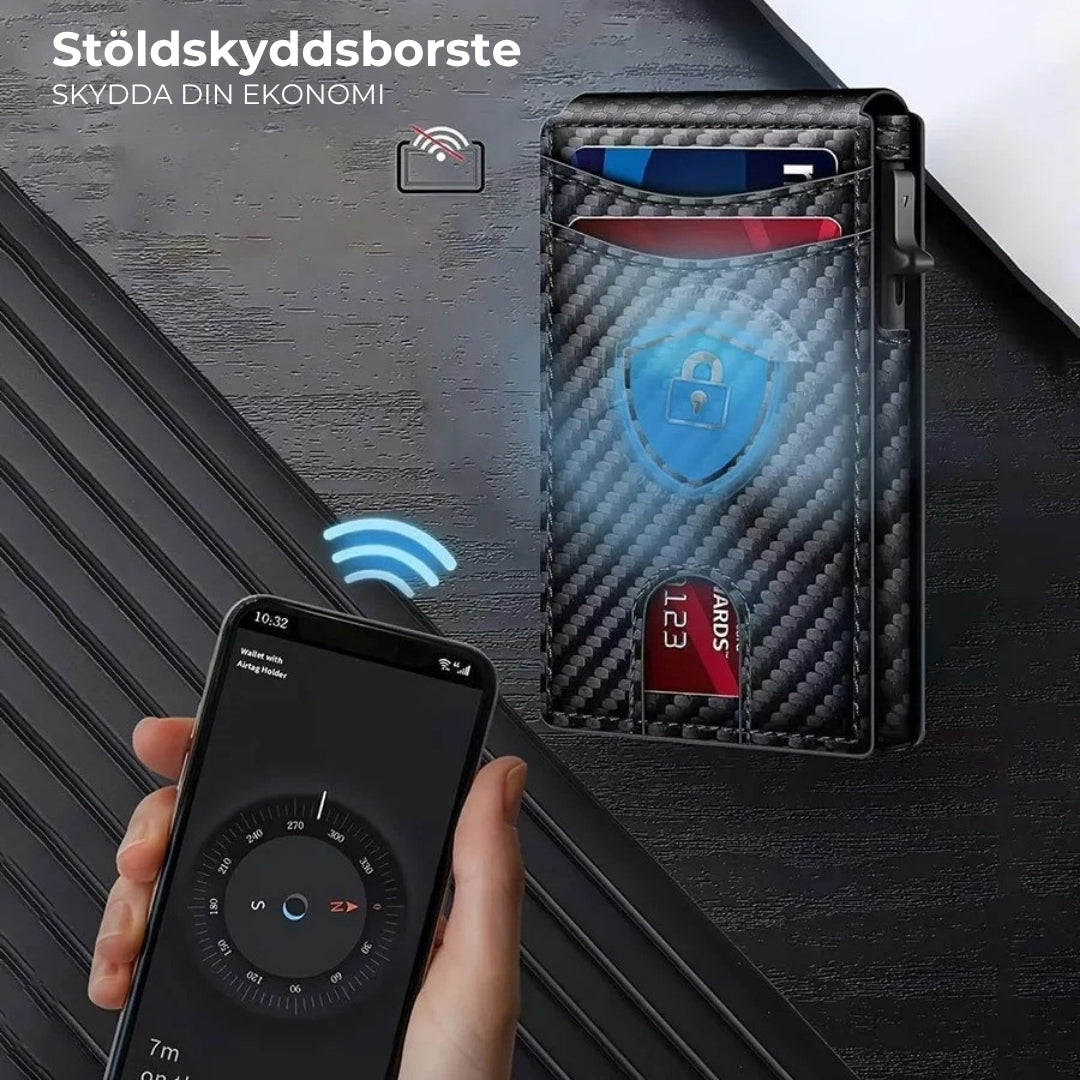Läderplånbok för herrar med RFID-skydd