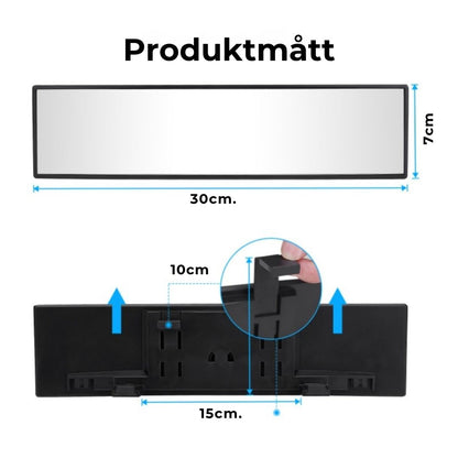 Panoramisk Backspegel med Klämfäste