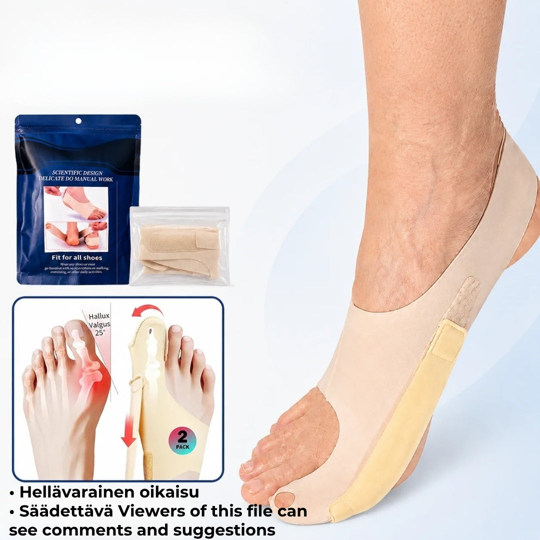 Justerbar hallux valgus-korrigerare