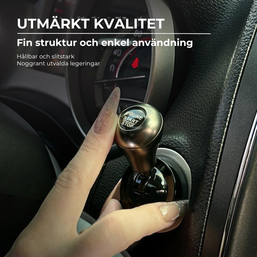 Startknapp med metallspak för Bil