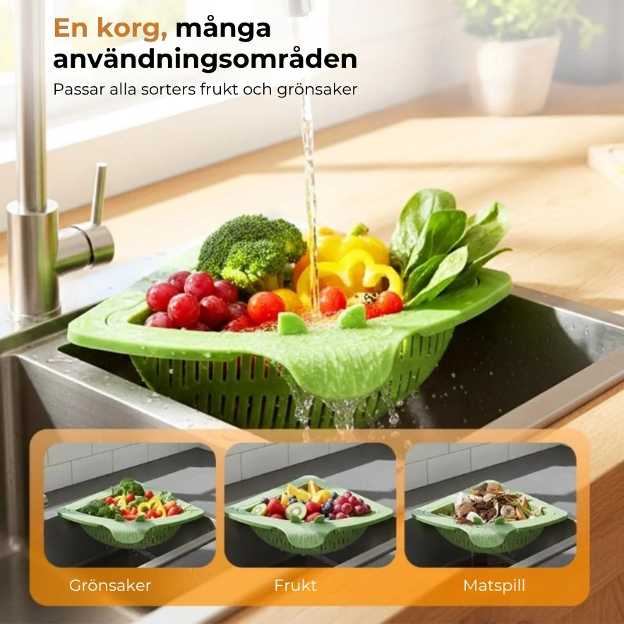 Magnetisk hörnsil för diskbänken